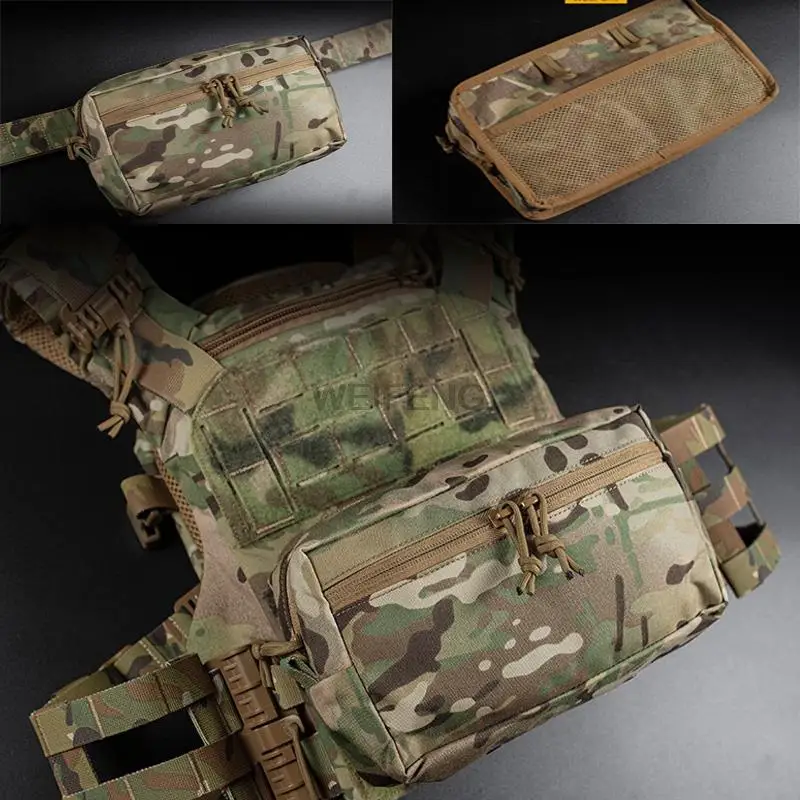 Bolsa táctica Molle GP, chaleco militar estilo SS, bolsa EDC ancha GP, bolsa de almacenamiento de utilidad con doble cremallera, bolsa de herramientas de supervivencia - imagen 4