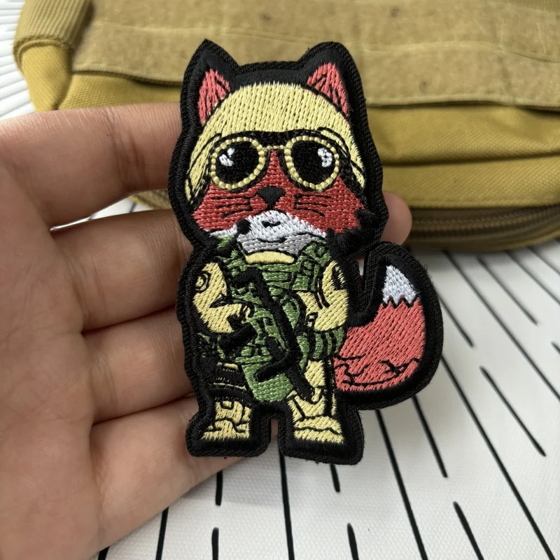 FOX SNIPER moral parches tácticos bordados, Parche de gancho y bucle, insignia militar de guerra de Ucrania, brazalete, pegatinas de mochila - imagen 2