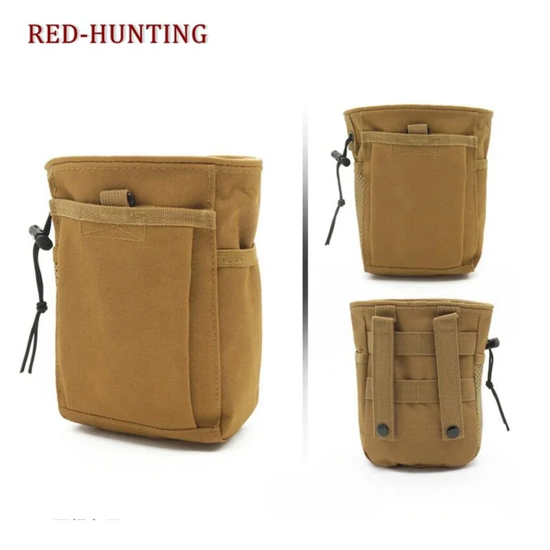 Bolsa táctica Molle con cordón para revistas, cinturón ajustable, práctica bolsa de cintura, funda de cuero para cadera, bolsa para municiones al aire libre - imagen 4