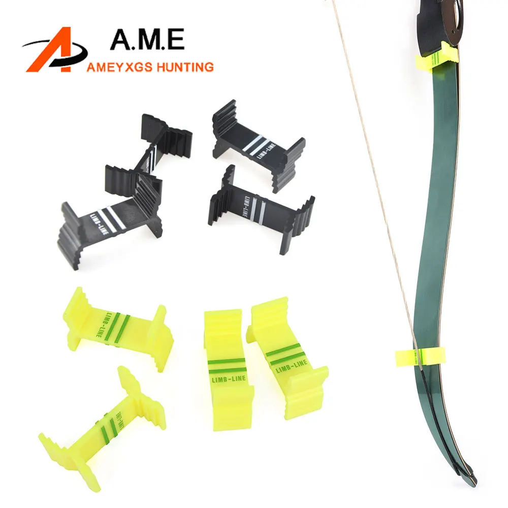 4 Uds arco recurvo línea central extremidades de arco ajustables módulo de línea central Detector de calibración arco largo herramienta de tiro con arco