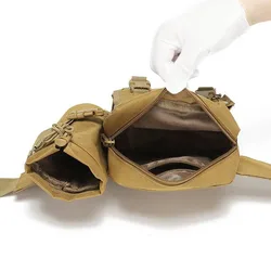 Riñonera táctica de nailon con portabotellas y funda para móvil