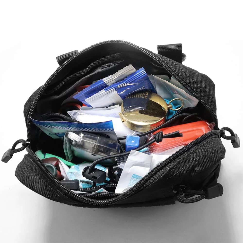 Bolsa táctica Molle Admin, organizador de utilidad para exteriores, bolsa médica EDC, bolsa Modular, riñonera de cintura para caza, Camping y senderismo - imagen 3