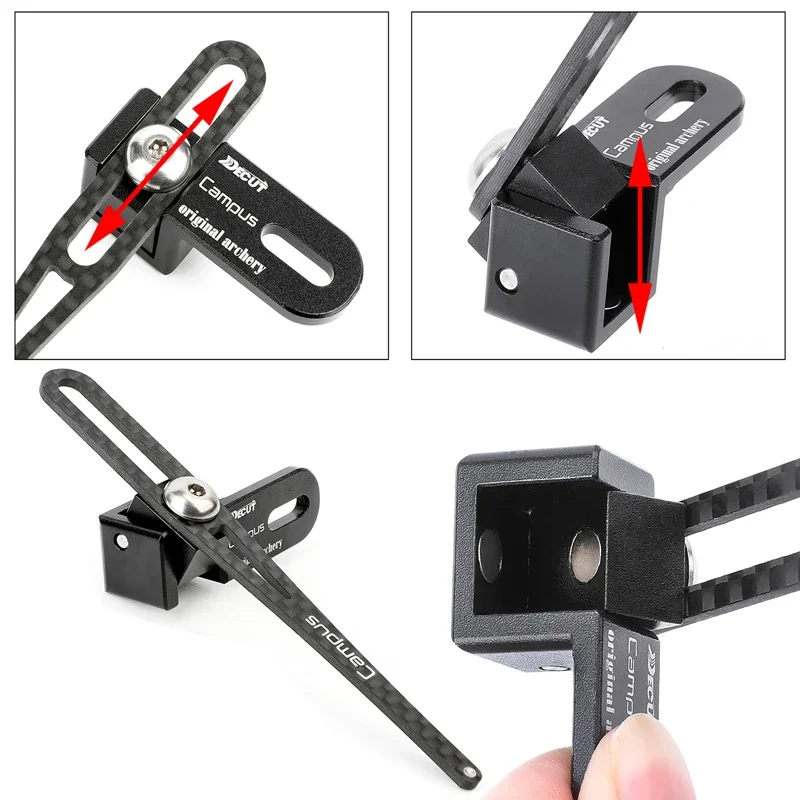 Arco recurvo de tiro con arco de fibra de carbono AL6061 CNC, ajuste de ángulo múltiple, hoja de señal, juego de competición - imagen 4