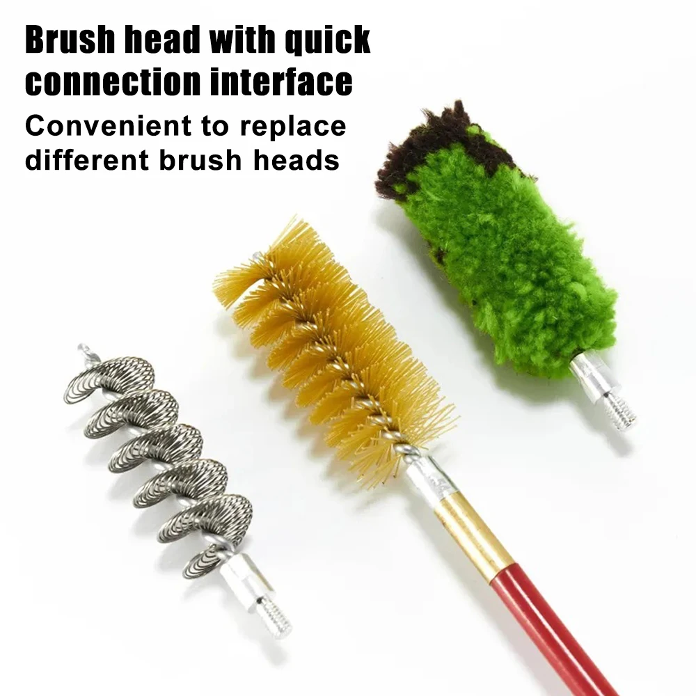 Kit de limpieza de pistola táctica Universal, 7 Uds., cepillos para Rifle, herramienta, pistola, varilla de latón, Kit de limpieza para 12GA 20GA 28G - imagen 2