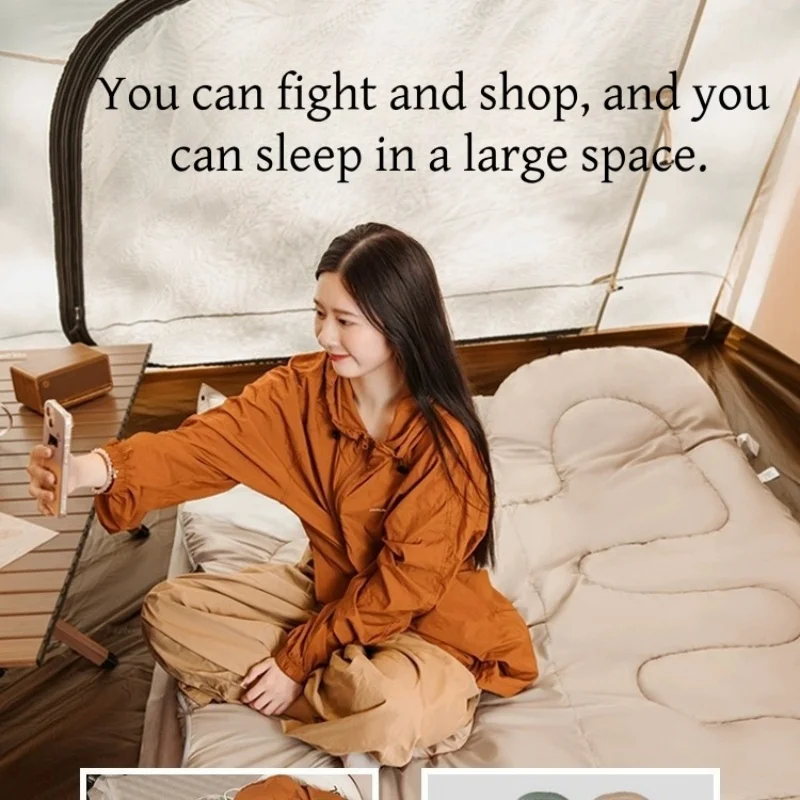 Saco de dormir ultraligero para acampar, sacos de dormir impermeables para viajes al aire libre, senderismo, 4 estaciones - imagen 2
