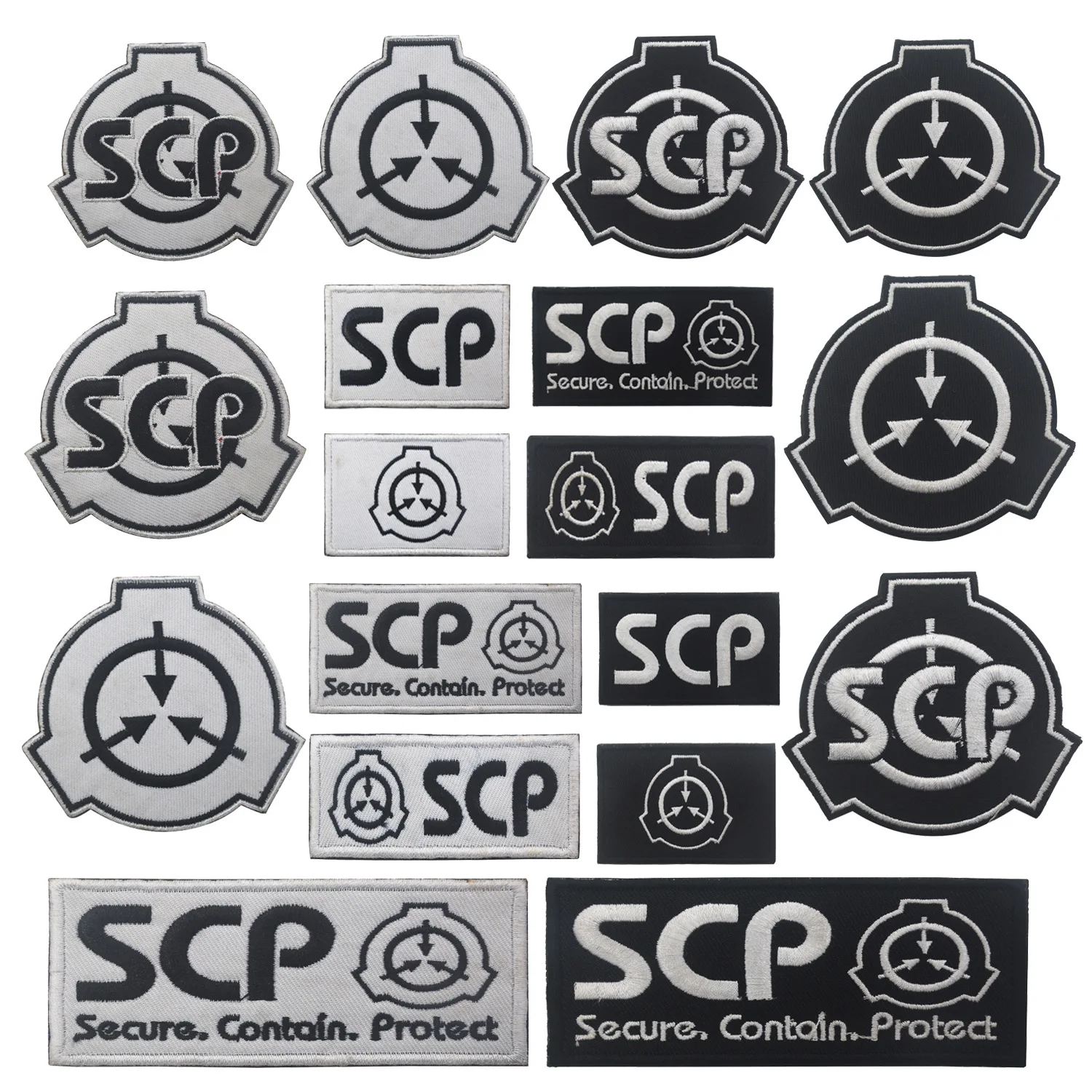 SCP Foundation Logo SCP chaleco táctico parche mochila ropa parches de costura bordados ropa parches militares bordados - imagen 2