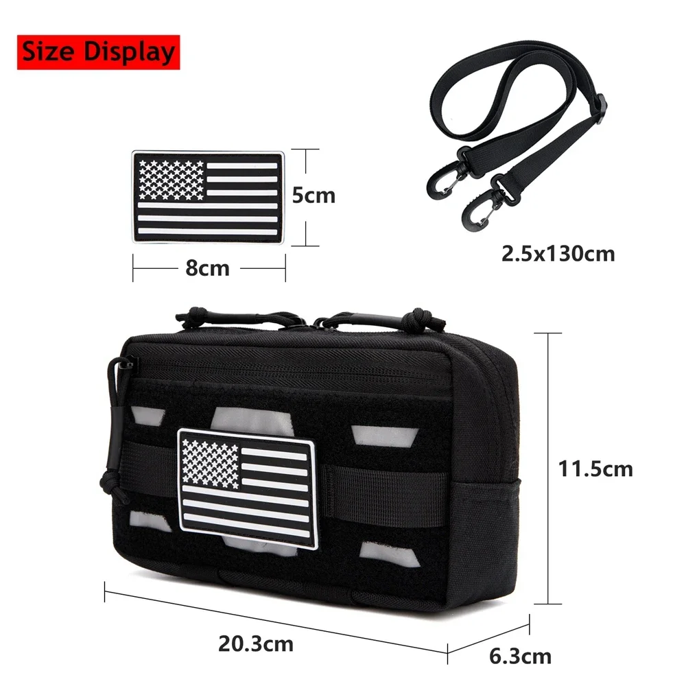 Bolsa táctica Molle para herramientas, chaleco, Mini riñonera para el pecho, bolsa EDC médica IFAK, equipo táctico de nailon, bolsa de cintura - imagen 2