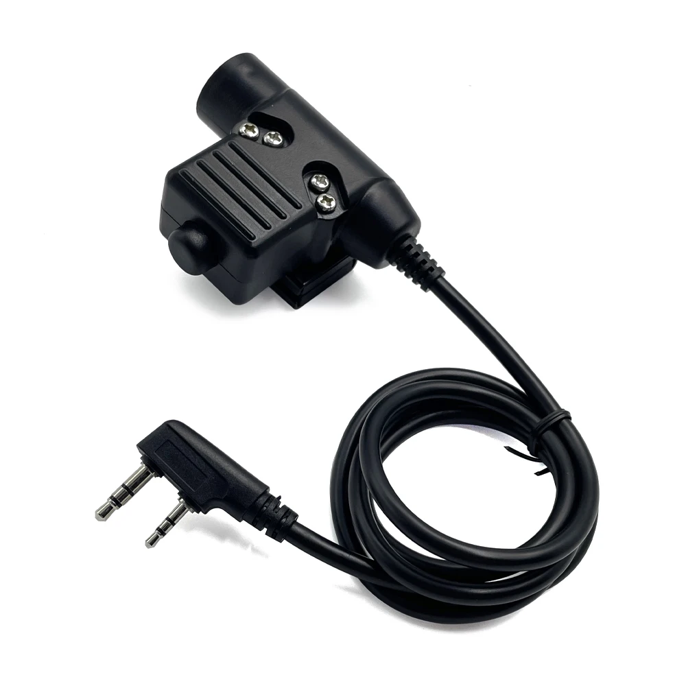 Adaptador táctico de sistema PTT U94, enchufe de 2 pines y 7,0mm, empuje para hablar para Radio Kenwood/Baofeng - imagen 3