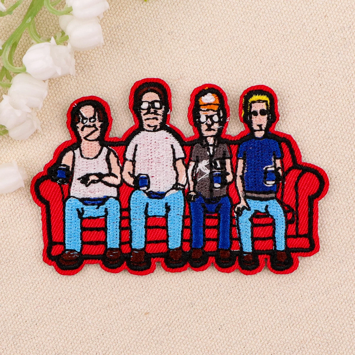 Parche bordado de gángas de cuatro dibujos animados, divertidas parches para planchar para ropa, parches termoadhesivos, insignias para ropa, costura DIY - imagen 4