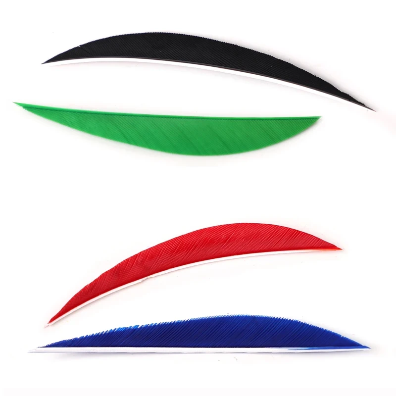 Flecha con forma de lanzadera, plumas reales de 5 pulgadas para caza, accesorios de bricolaje, 100 piezas - imagen 5