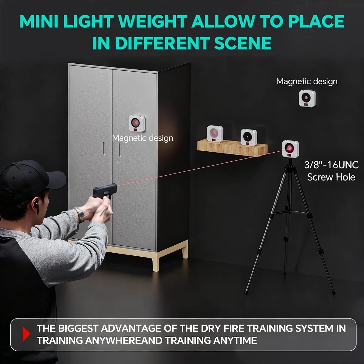 Objetivo láser de puntuación electrónica de inducción infrarroja para 7,62x39 308win 223rem 9mm 44mag 357 12GA bala de entrenamiento de fuego seco láser - imagen 3