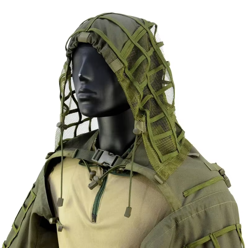 Traje Ghillie camuflaje para francotirador – Capucha caza y airsoft - imagen 4