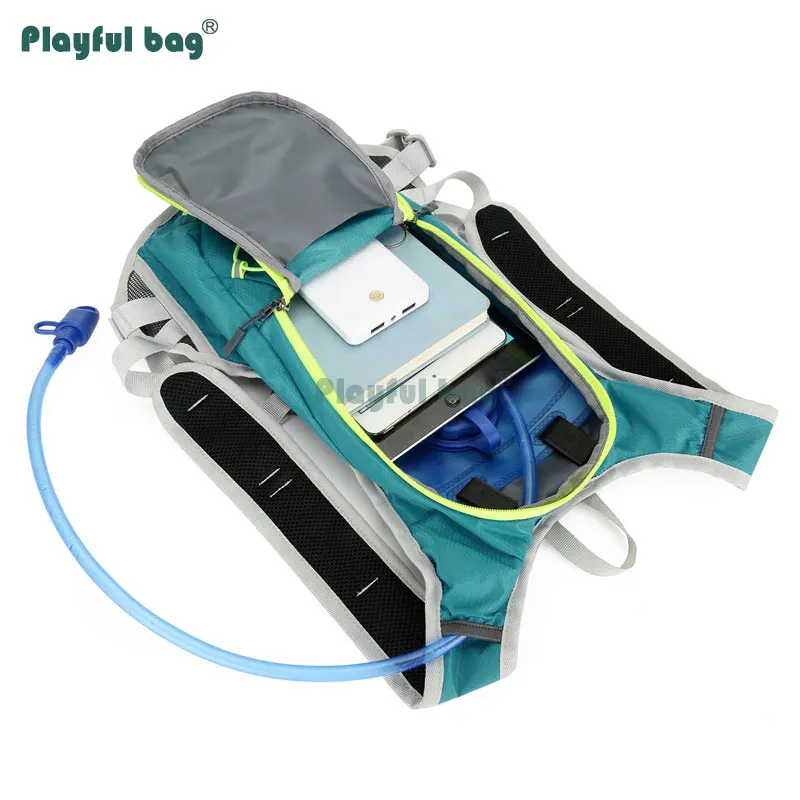 Mochila ligera para bicicleta con bolsa de hidratación para ciclismo de 2L, cubierta de malla para casco de bicicleta, paquete portátil impermeable para deportes al aire libre AVA196 - imagen 5