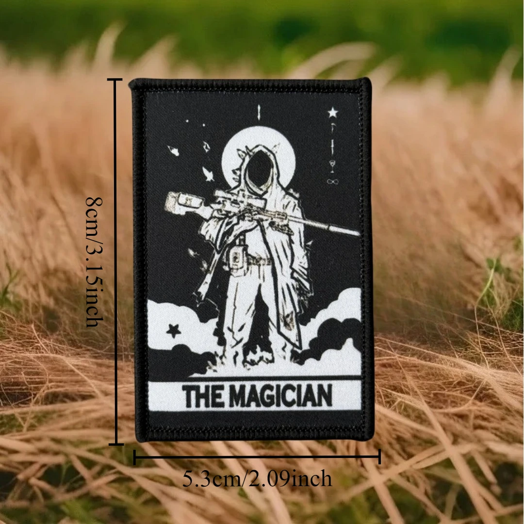 Parches tácticos de moral de tarjeta de Tarot de francotirador para ropa, parche de gancho y bucle impreso de operador AK, mochila militar, pegatina para sombrero - imagen 2