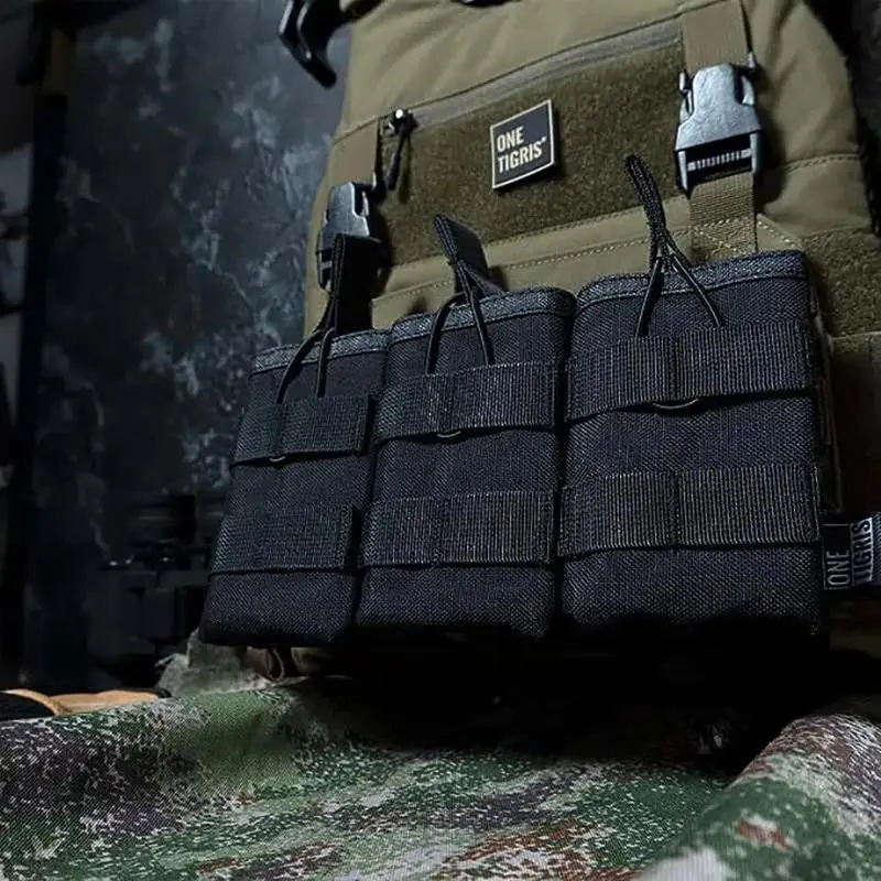 ONETIGRIS bolsa táctica para revistas bolsas MOLLE Triple Mag para M4 M16 Pmag.223REM Stanag Lancer L5 FAB Ultimag Hexmag HX, DD07 - imagen 4