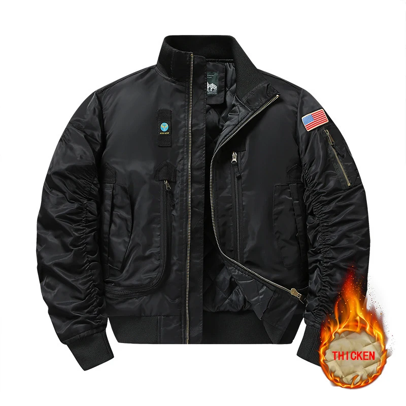 Chaqueta bomber MA1 de invierno hombre con forro algodón - imagen 3