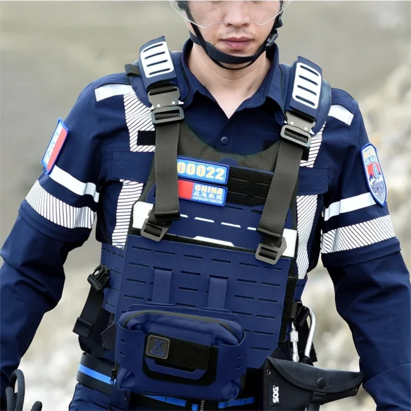 Chaleco táctico ligero - Chaqueta de rescate del módulo MOLLE de desmontaje rápido - Equipo de protección de entrenamiento CS - imagen 5