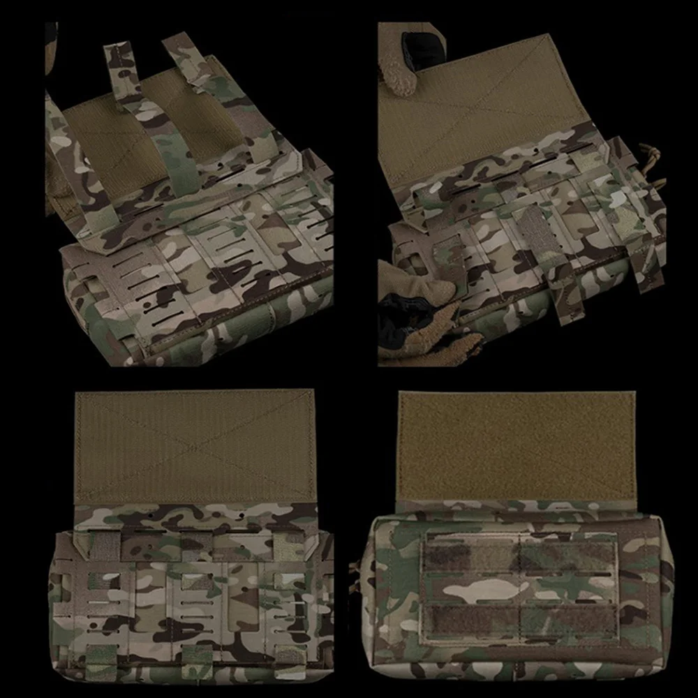 Adaptador portador de placa táctica para chaleco de caza Airsoft, Panel frontal, chasis de lucha, sistema Molle colgante, bolsa de caída adecuada - imagen 4