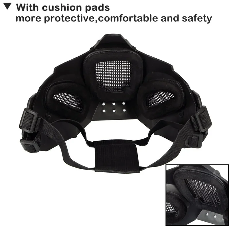 Máscara protectora táctica Airsoft Iron Warrior, media cara, máscara transpirable para caza, juego de guerra, accesorios de Paintball - imagen 4