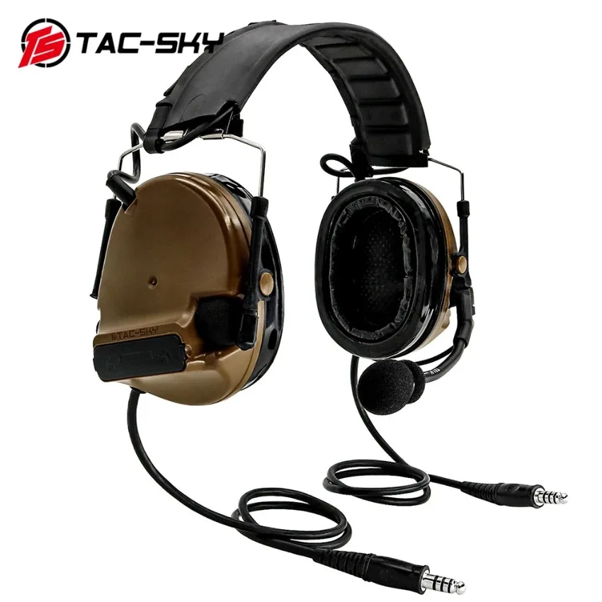 TAC-SKY TSC3 auriculares tácticos orejeras de silicona comunicación Dual protección auditiva táctica auriculares con cancelación de ruido - imagen 5