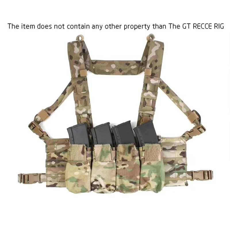 PEW TACTICAL GT RECCE RIG Chest Rig con cuatro bolsas Mag Airsoft Hunting - imagen 4