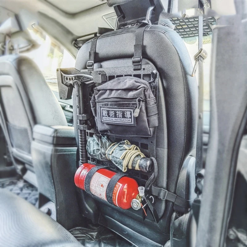 Organizador de asiento trasero de coche, paneles Molle, bolsa de almacenamiento para almacenamiento Modular, ABS, parasol de coche, soporte de cubierta - imagen 3