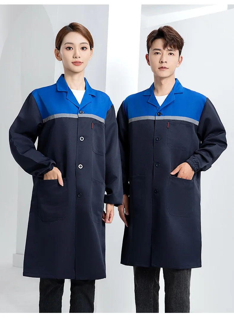 Chaqueta azul resistente al desgaste y a la suciedad para hombre, larga logística, almacén, fábrica, taller, manipulación de ropa de trabajo - imagen 3