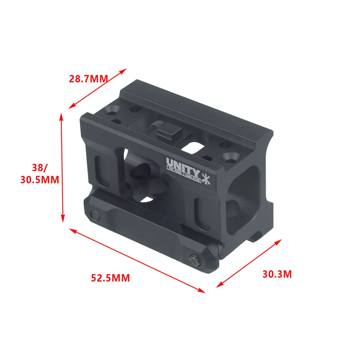 Soporte táctico rápido de la unidad para Airsoft T02, mira de punto rojo, soporte de elevación Universal de 2,26 ", soportes de caza - imagen 5