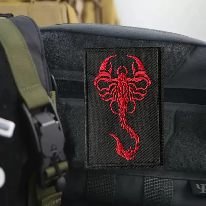 Parche táctico "Escorpion" para ropa, insignias de moral, brazalete bordado de escorpión, gancho, parches militares, pegatina para mochila - imagen 5