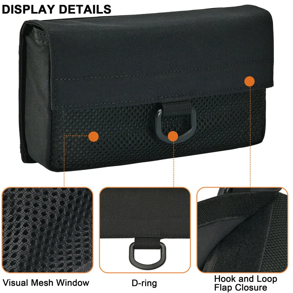 Bolsa táctica, bolsa de inserción Modular, bolsa de administrador, bolsa organizadora de almacenamiento con ventana de malla, bolsillo de utilidad, accesorios para mochila - imagen 3