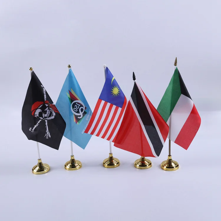 Base de plástico chapada en oro, Base de mástil cuadrado redondo, soportes de bandera de mesa, Mini Bases de bandera para decoración de mesa y fiesta, 10 Uds. - imagen 3