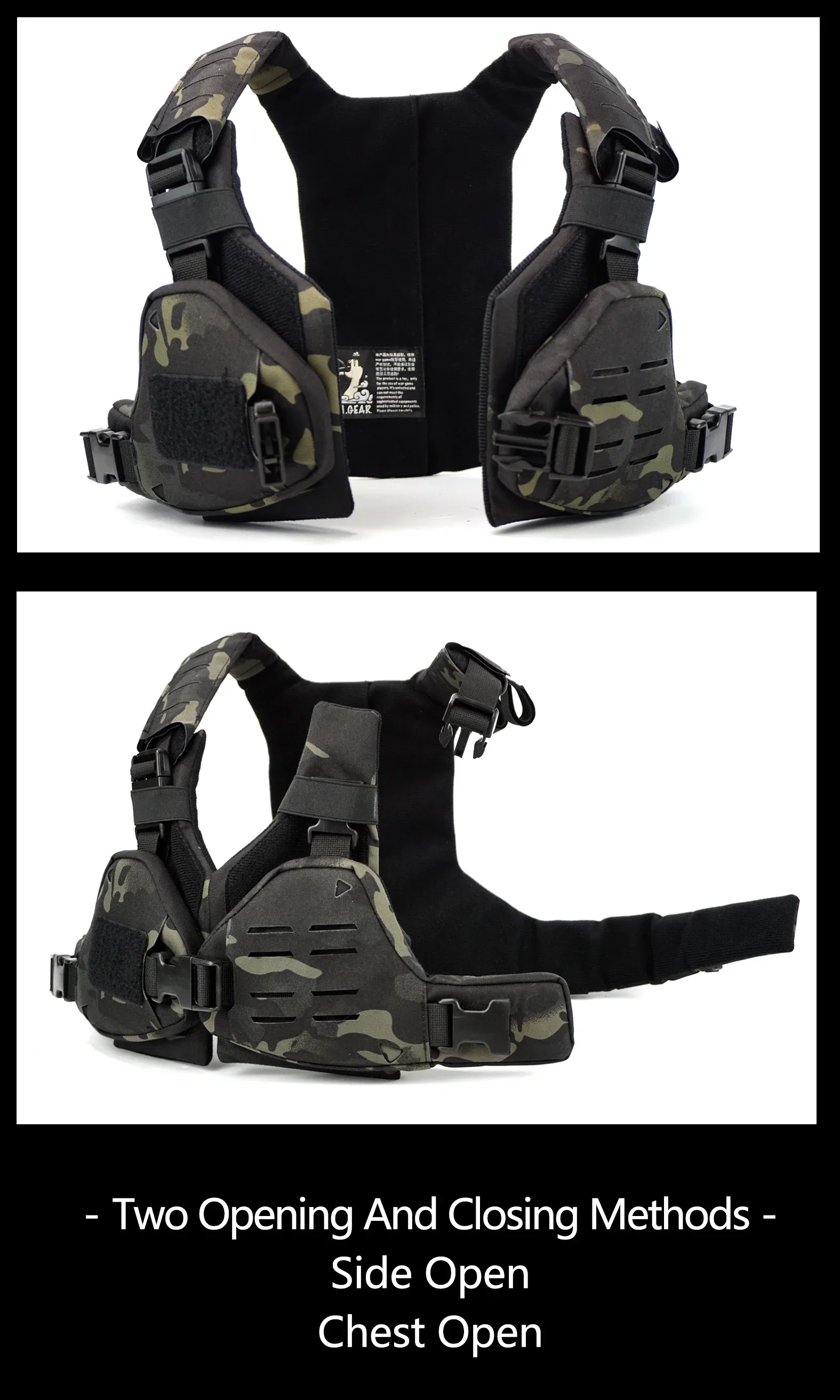 DMGear-Conjunto de Bikini táctico, chaleco de armadura, cuello, protección de entrepierna, Molle, equipo de caza Sexy, ligero - imagen 4
