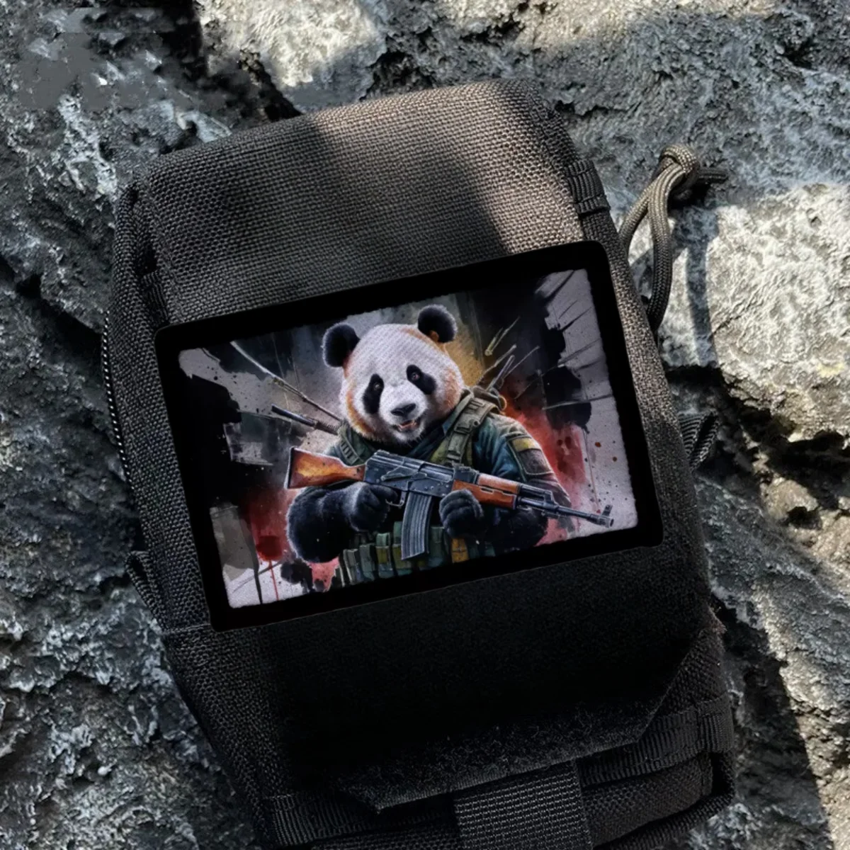 Parche de moral táctico Panda AK47, parche divertido de gancho y bucle, insignia militar Airsoft, brazalete, pegatinas impresas para mochila - imagen 2