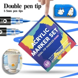 Rotuladores brillo doble punta, bolígrafos acuarela con pincel suave para niños, dibujo artístico, diseño Flexible,