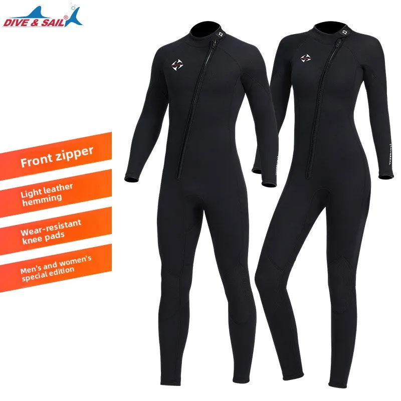 Traje de neopreno de 3mm para buceo, traje de baño para hombre y mujer, traje de baño cálido para invierno, snorkel, pesca submarina, surf - imagen 3
