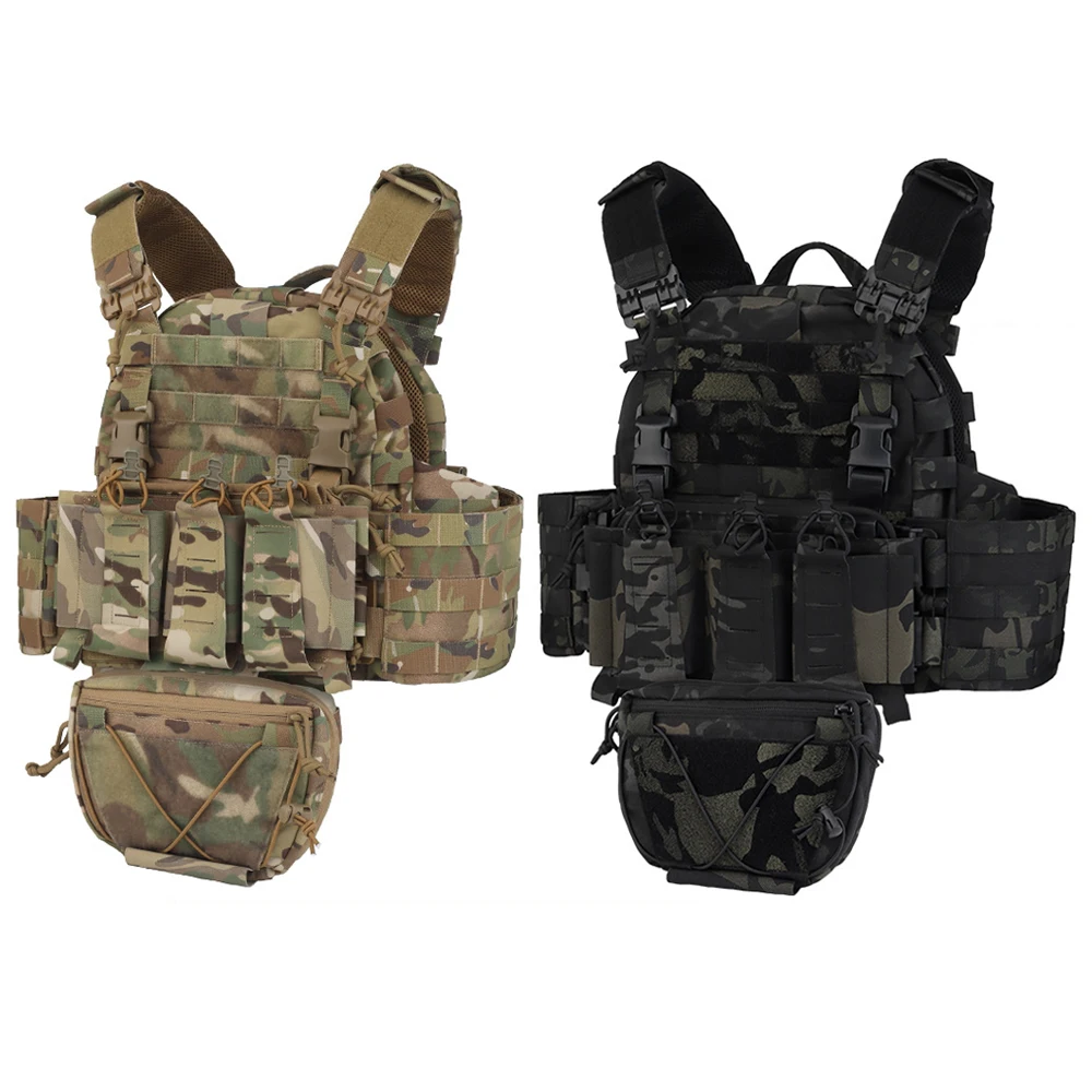 Chaleco táctico FCSK 2,0, chaleco de caza JPC de baja visibilidad FCPC Airsoft Paintball CS, chaleco protector Molle, bolsa para revistas - imagen 3