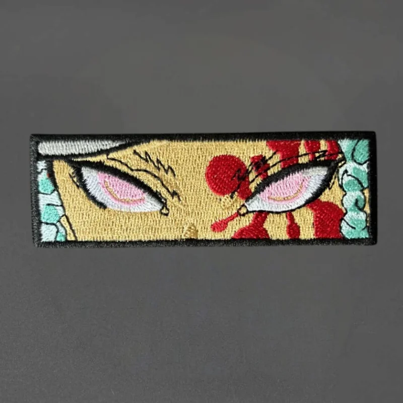 Parche bordado de ojos de Anime, chaleco táctico, sombreros con gancho y bucle, insignia de moral, mochila, pegatinas decorativas, parches para brazalete para ropa - imagen 2