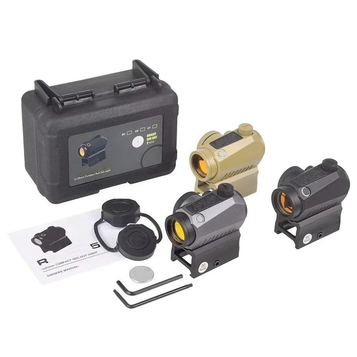 G Hy Mount R5 Red Dot Sight reflejo holográfico 2 MOA mira telescópica UNIDAD Mount AR15 M4 M16 AK47 caza RM Red Dot Scope - imagen 3