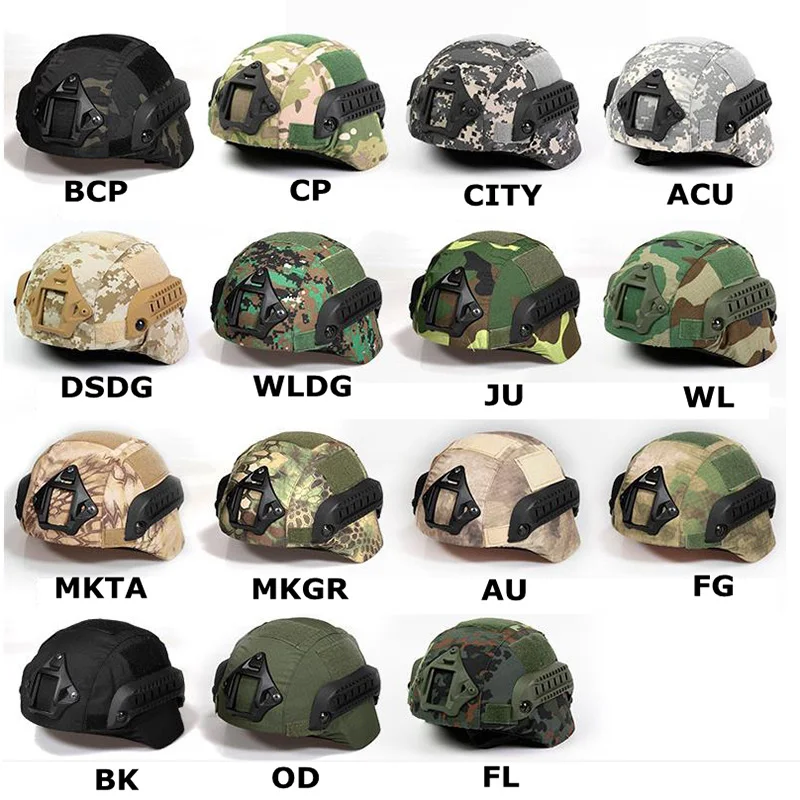 Cubierta táctica para casco MICH2000, equipo militar de caza Airsoft, accesorios para casco, cubierta de tela de camuflaje para casco MICH - imagen 2