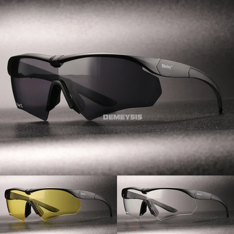 Gafas de tiro resistentes a impactos para Paintball, lentes de protección táctica para exteriores, UV400, caza, senderismo, deportes - imagen 5