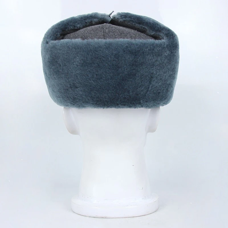 Ushanka Gorro de algodón cálido y grueso Gorro de invierno gris Gorro de Lei Feng capitoné - imagen 3
