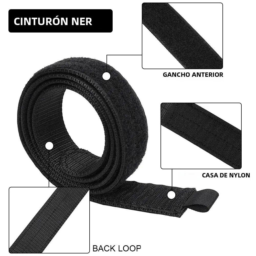 Cinturón táctico con hebilla de Metal de liberación rápida para hombre, cinturones multicamuflaje MOLLE láser, accesorios de ropa de caza, equipo Airsoft de 2 pulgadas - imagen 5