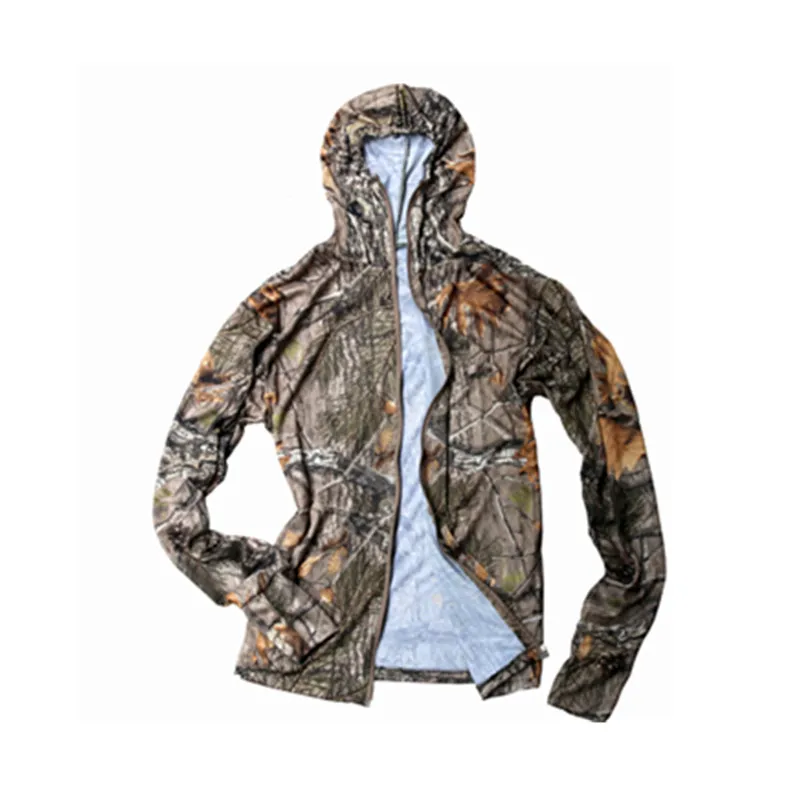 Primavera Verano sol protección UV pesca sudaderas con capucha Icesilk comodidad camuflaje biónico chaqueta de caza deportes al aire libre cárdigan con cremallera - imagen 3