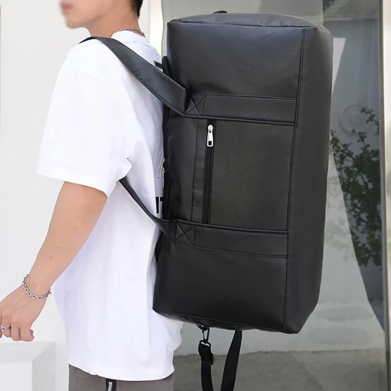 Mochila de PU para gimnasio, Fitness, Yoga, viaje, negocios, mochila para acampar al aire libre, senderismo, bolso grande para equipaje de corta distancia - imagen 3