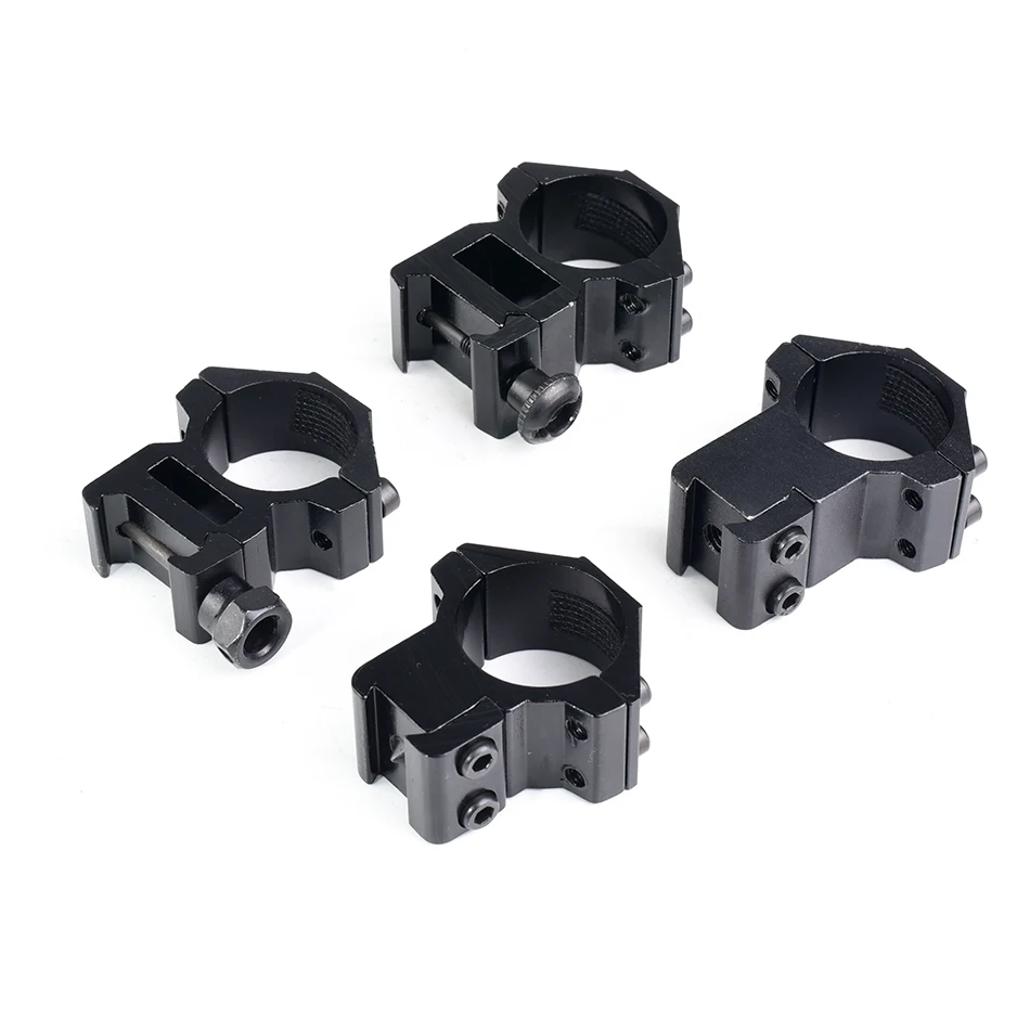 Anillo de montaje para mira telescópica de Rifle, 2 uds., para alcance de tubo de 25,4mm de diámetro, 11mm/20mm, riel Picatinny de cola de milano, soporte para linterna táctica de caza - imagen 3