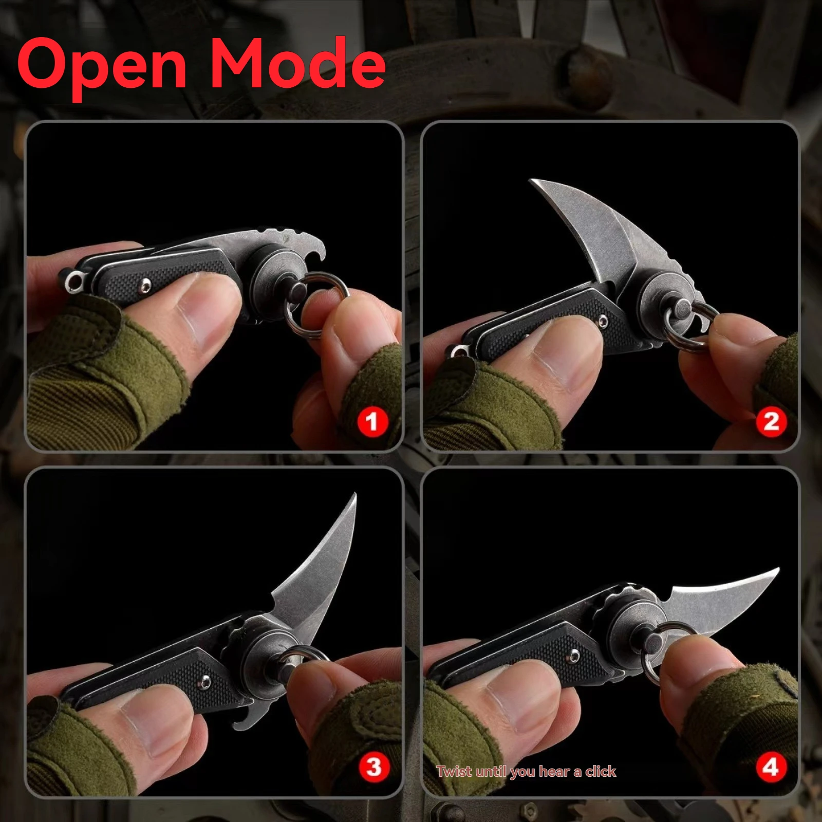 cuchillo plegable para tareas de corte en exterior
