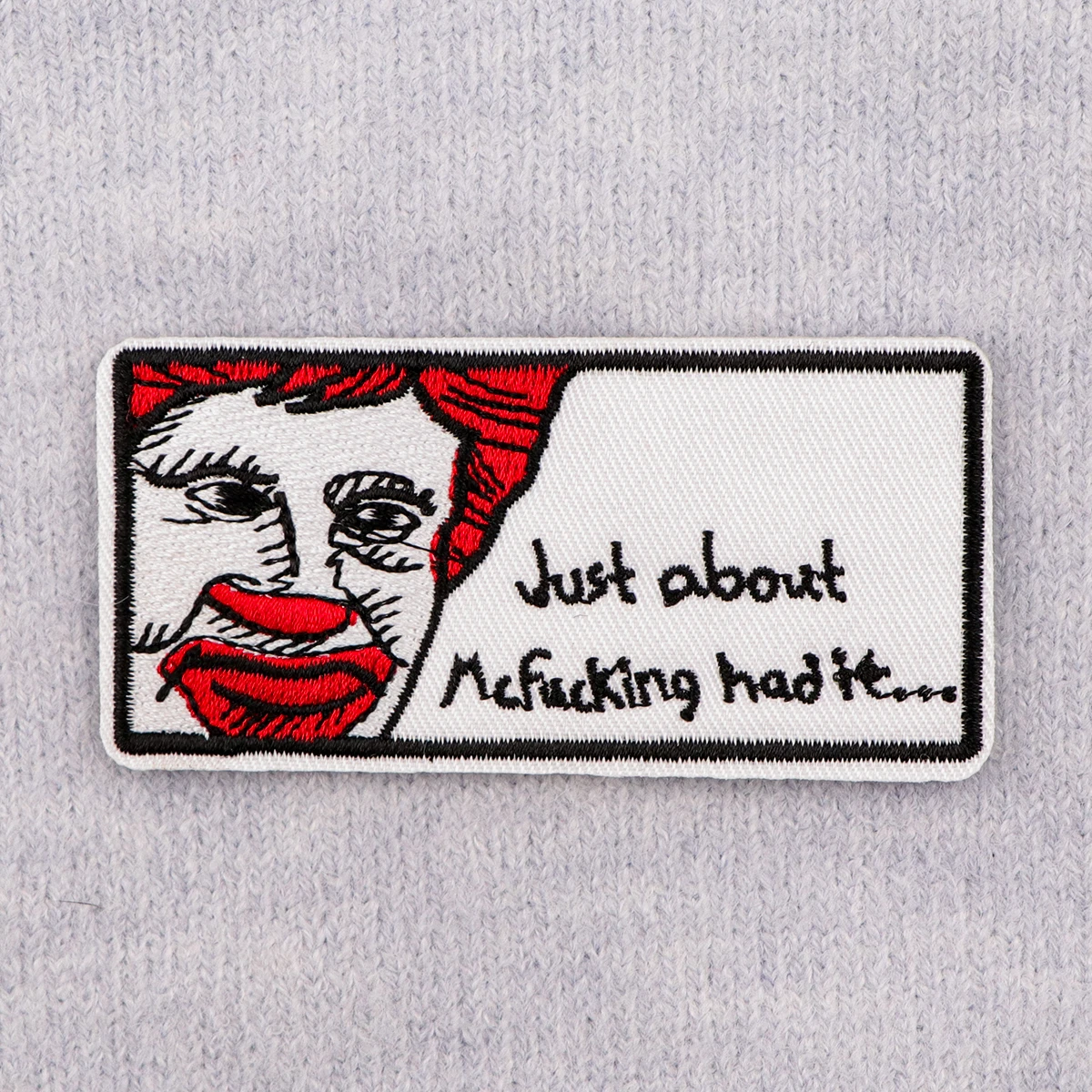 Sólo sobre parches para ropa, divertido payaso, parches bordados para planchar para ropa, accesorio de apliques de rayas DIY - imagen 3