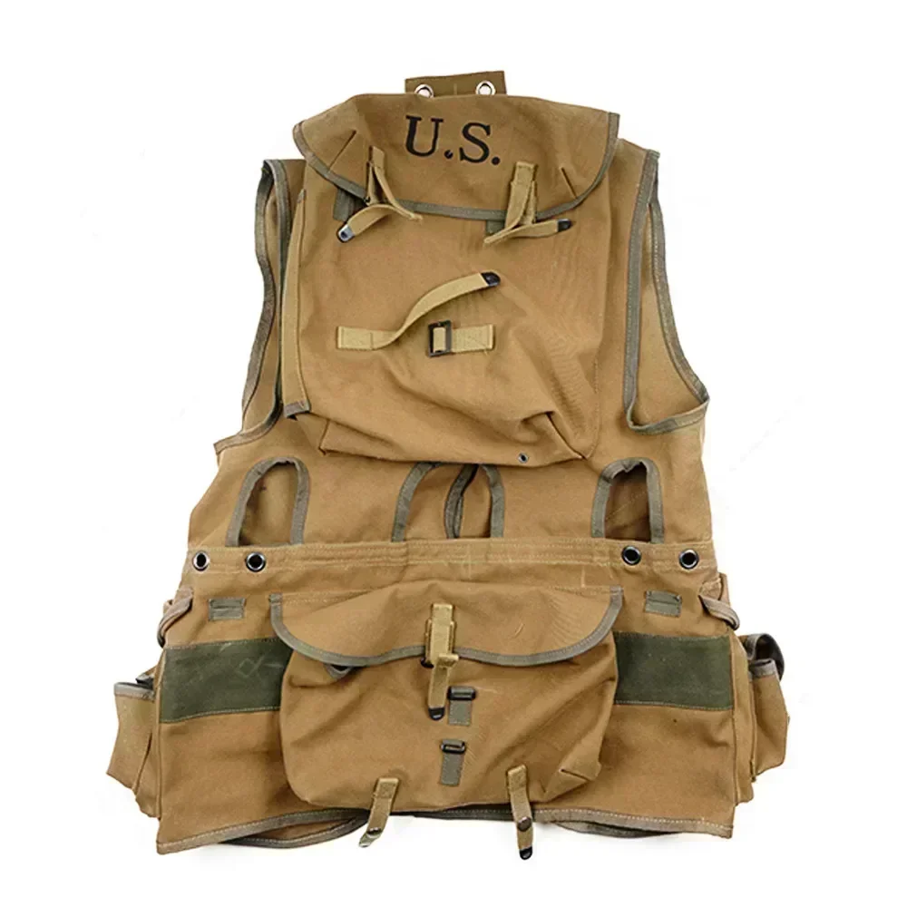 Chaleco de D-DAY de la Segunda Guerra Mundial, chaleco de crucero de soldado estadounidense, equipo táctico, réplica de algodón puro, uniforme de soldado de D-DAY WW2 - imagen 2