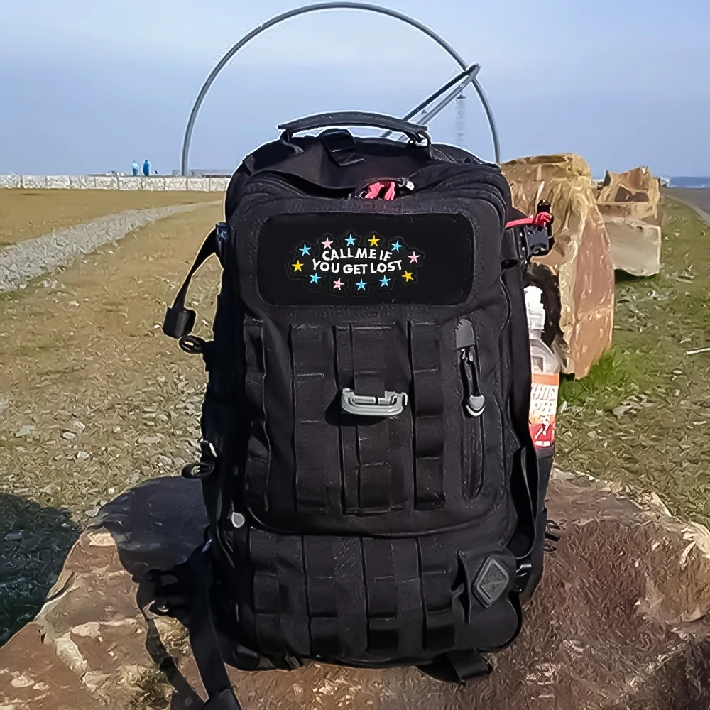 Parche táctico de Velcros CALL ME IF YOU GET LOST, pegatina bordada con cierre de gancho y bucle militar para mochila Molle - imagen 4