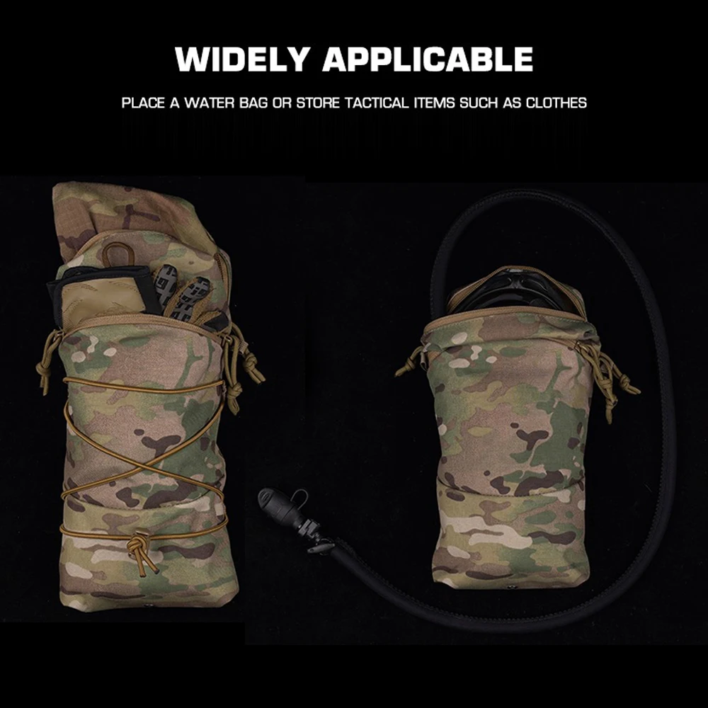 Funda táctica para bolsa de vejiga de agua, estilo FERRO de 6x12 pulgadas, bolsillo de uso General para campamento al aire libre, chaleco de caza, equipo portador de placa - imagen 5